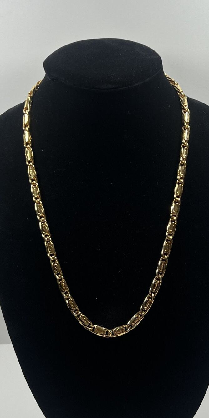 NWT Anne Klein Gold Tone S Shaped Interlocking Links Bold Statement Necklace